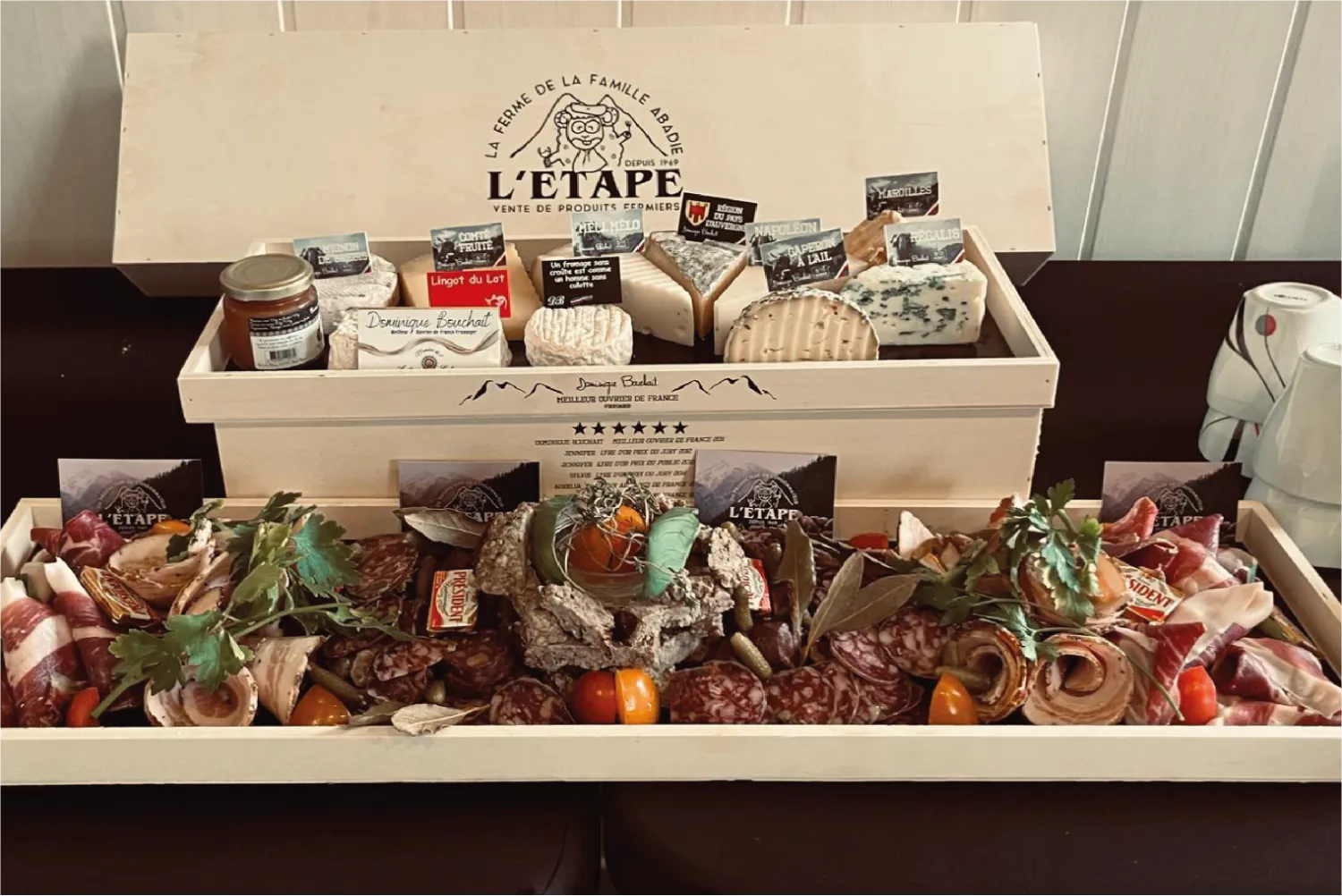 Box fromage et charcuterie • prestation traiteur etape du berger
